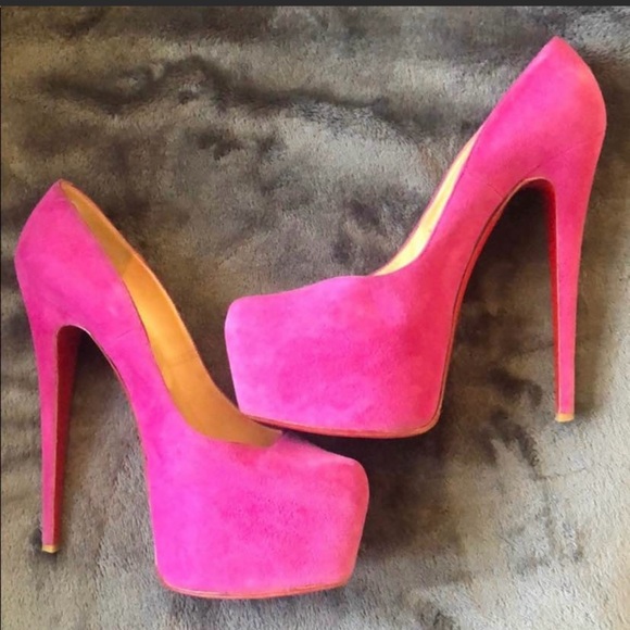 Christian Louboutin Vibrant Pink Platform Heels - Picture 1 of 4